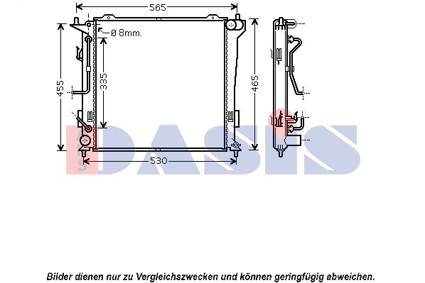 AKS DASIS Radiators, Motora dzesēšanas sistēma 560034N